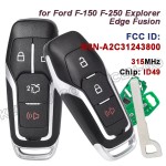 2015-2017 Ford / 3-Button Smart Key / M3N-A2C31243800 (AFTERMARKET)